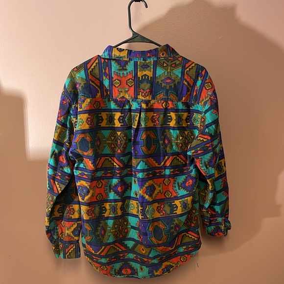 Vintage Women’s size M south western Aztec button down shirt - Picture 5 of 5